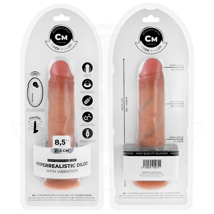 COCK MILLER - DILDO REALISTICO CON VENTOSA E VIBRAZIONE CON TELECOMANDO 21,5 CM_2 happy life grow shop