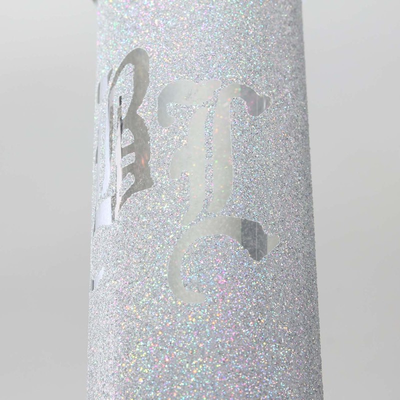 Bong Black Leaf Beaker Ice Glitzy Glitter