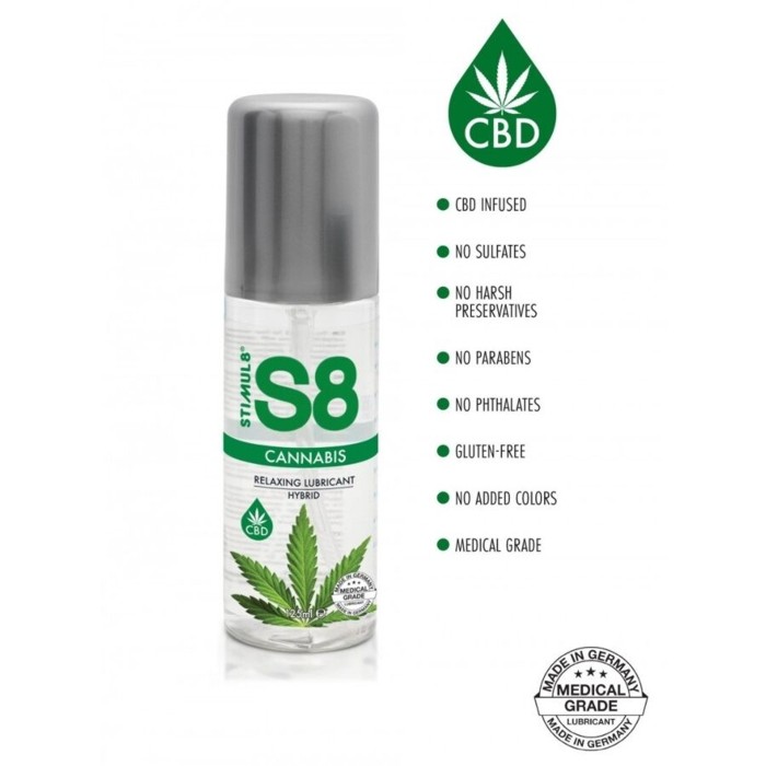 STIMUL8 - S8 LUBRIFICANTE IBRIDO ALLA CANNABIS 125 ML_1