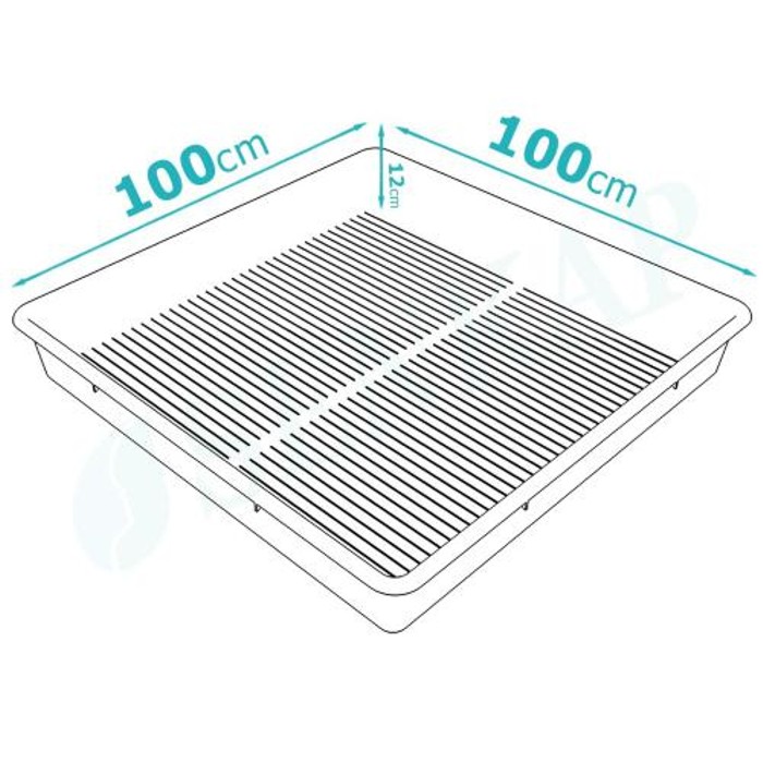 VASSOIO RIGIDO QUADRATO 100 - 100X100X12Cm