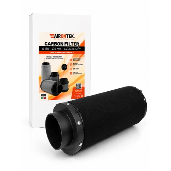 AIRONTEK - FILTRO ODORI MADE IN ITALY - 150 - 400MM - 500 mch